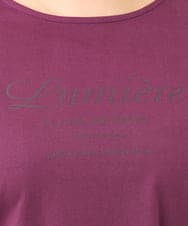 OLKKD09064 eur3(エウルキューブ) 【大きいサイズ】ドロップショルダーロゴTシャツ ワイン