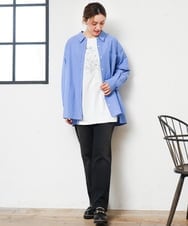 OLKKD10064 eur3(エウルキューブ) 【大きいサイズ】プリント長袖Tシャツ ホワイト