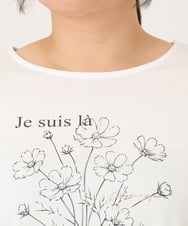 OLKKD10064 eur3(エウルキューブ) 【大きいサイズ】プリント長袖Tシャツ ホワイト