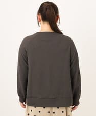 OLKKD23069 eur3(エウルキューブ) 【大きいサイズ】ジョーゼットダンボールロゴプルオーバー ダークグレー