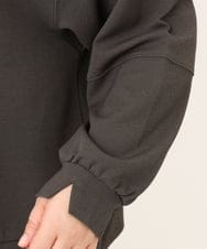 OLKKD23069 eur3(エウルキューブ) 【大きいサイズ】ジョーゼットダンボールロゴプルオーバー ダークグレー