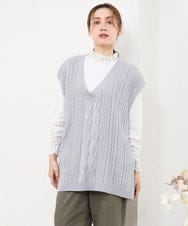 OLKLD17054 eur3(エウルキューブ) 【大きいサイズ】レースコンビトップス ホワイト