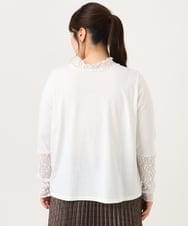 OLKLD17054 eur3(エウルキューブ) 【大きいサイズ】レースコンビトップス ホワイト