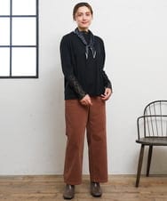 OLKLD17054 eur3(エウルキューブ) 【大きいサイズ】レースコンビトップス ブラック