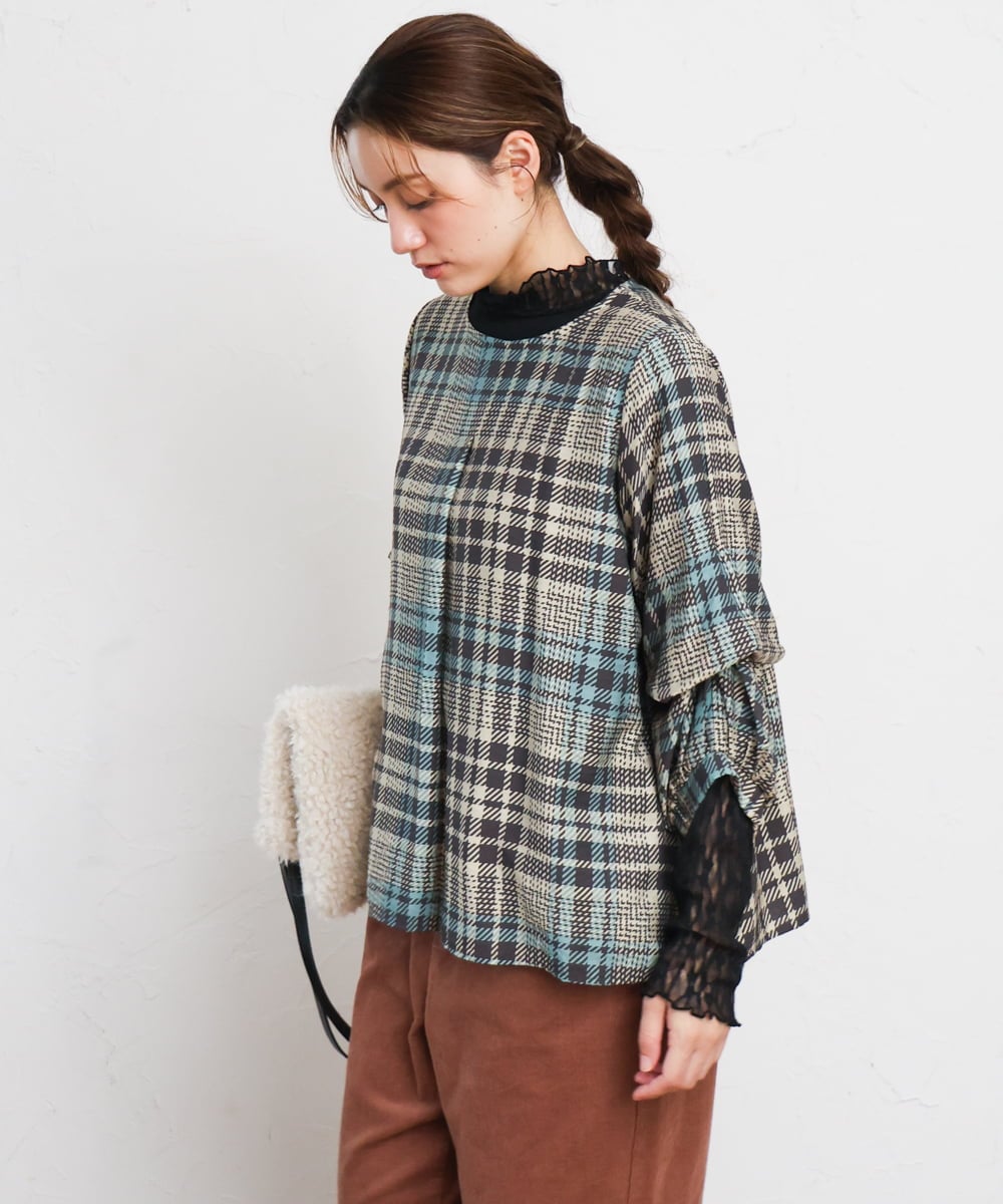 OLKLD17054 eur3(エウルキューブ) 【大きいサイズ】レースコンビトップス ブラック