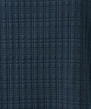 OLKLD19069 eur3(エウルキューブ) 【大きいサイズ】千鳥ジャカードカットソー ネイビー