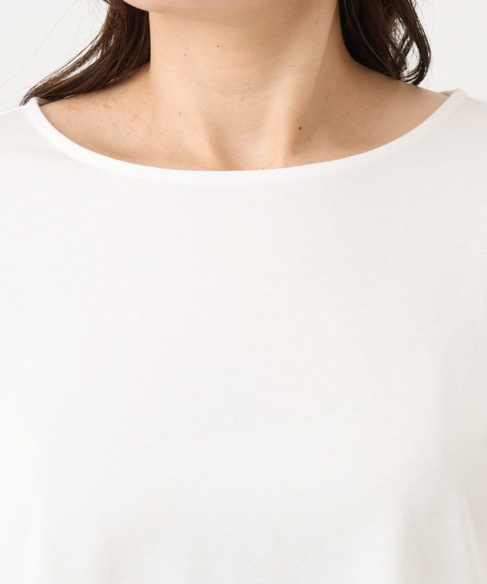 OLKLD21064 eur3(エウルキューブ) 【大きいサイズ】レースヘムカットソー ホワイト