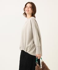 OLKLD31089 eur3(エウルキューブ) 【大きいサイズ】スエードダンボールプルオーバー グレージュ