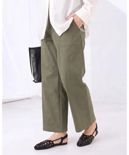 OLLED06099 eur3 【大きいサイズ】ストレッチベイカーパンツ