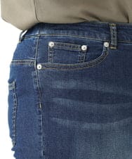 OLLFD17089 eur3(エウルキューブ) 【大きいサイズ/接冷感触】ストレッチゆるフィットデニム ネイビー
