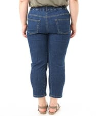 OLLFD17089 eur3(エウルキューブ) 【大きいサイズ/接冷感触】ストレッチゆるフィットデニム ネイビー