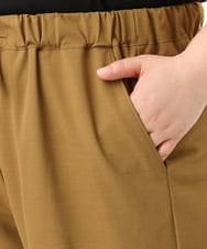 OLLFD18099 eur3(エウルキューブ) 【大きいサイズ】ストレッチワイドイージーパンツ キャメル