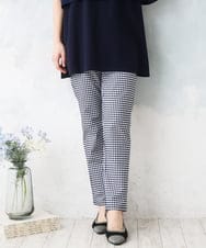 OLLGD15089 eur3(エウルキューブ) 【大きいサイズ/接触冷感】ハイパーストレッチパンツ ネイビー