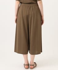 OLLGD29089 eur3(エウルキューブ) 【大きいサイズ/接触冷感/セットアップ対応】ジャージーワイドパンツ モカ