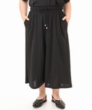 OLLGD29089 eur3(エウルキューブ) 【大きいサイズ/接触冷感/セットアップ対応】ジャージーワイドパンツ ブラック