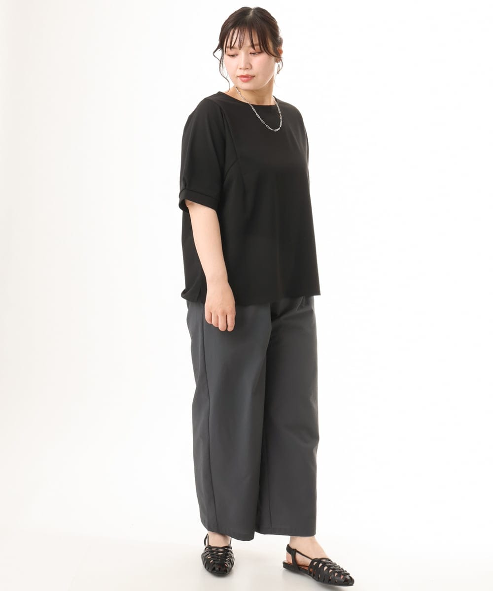 OLLHD22099 eur3(エウルキューブ) 【大きいサイズ/吸水速乾】ドライタッチサッカーワイドパンツ グレー