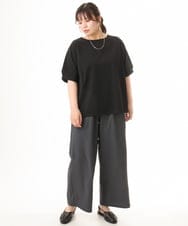 OLLHD22099 eur3(エウルキューブ) 【大きいサイズ/吸水速乾】ドライタッチサッカーワイドパンツ グレー