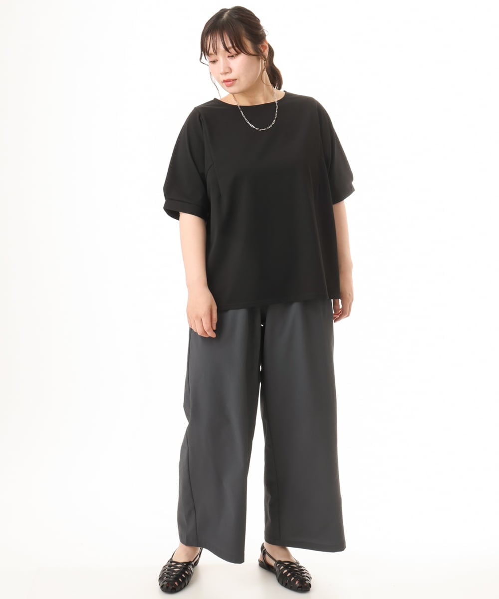 OLLHD22099 eur3(エウルキューブ) 【大きいサイズ/吸水速乾】ドライタッチサッカーワイドパンツ グレー