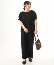 OLLHD22099 eur3(エウルキューブ) 【大きいサイズ/吸水速乾】ドライタッチサッカーワイドパンツ ブラック