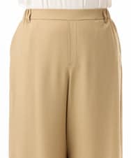 OLLHD30119 eur3(エウルキューブ) 【大きいサイズ/接触冷感】クロップドワイドパンツ ベージュ