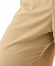 OLLHD30119 eur3(エウルキューブ) 【大きいサイズ/接触冷感】クロップドワイドパンツ ベージュ