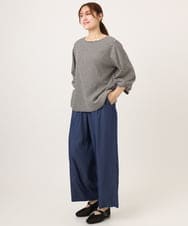 OLLID37089 eur3(エウルキューブ) 【大きいサイズ/UVカット/速乾/接触冷感】洗えるセンタープレスイージーパンツ ブルー