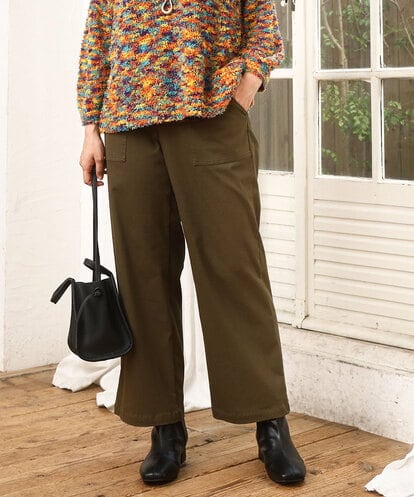OLLKA04099 eur3 【大きいサイズ】ストレッチベイカーパンツ