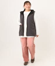 OLLKD13109 eur3(エウルキューブ) 【大きいサイズ/洗える】カラーストレッチデニム ライトピンク