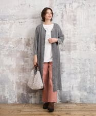 OLLKD13109 eur3(エウルキューブ) 【大きいサイズ/洗える】カラーストレッチデニム ライトピンク