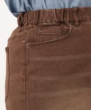 OLLKD13109 eur3(エウルキューブ) 【大きいサイズ/洗える】カラーストレッチデニム ダークブラウン