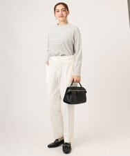 OLLLA10099 eur3(エウルキューブ) 【大きいサイズ】ロイヤルヒート裏起毛テーパードパンツ ホワイト(90)