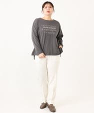 OLLLA10099 eur3(エウルキューブ) 【大きいサイズ】ロイヤルヒート裏起毛テーパードパンツ ホワイト(90)
