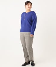 OLLLA10099 eur3(エウルキューブ) 【大きいサイズ】ロイヤルヒート裏起毛テーパードパンツ ライトグレー(91)