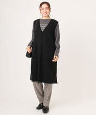OLLLA10099 eur3(エウルキューブ) 【大きいサイズ】ロイヤルヒート裏起毛テーパードパンツ ライトグレー(91)