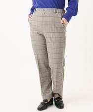 OLLLA10099 eur3(エウルキューブ) 【大きいサイズ】ロイヤルヒート裏起毛テーパードパンツ ライトグレー(91)