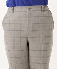 OLLLA10099 eur3(エウルキューブ) 【大きいサイズ】ロイヤルヒート裏起毛テーパードパンツ ライトグレー(91)