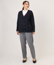 OLLLA10099 eur3(エウルキューブ) 【大きいサイズ】ロイヤルヒート裏起毛テーパードパンツ ダークグレー(93)