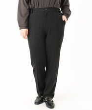 OLLLA10099 eur3(エウルキューブ) 【大きいサイズ】ロイヤルヒート裏起毛テーパードパンツ ブラック(94)