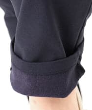OLLLA16089 eur3(エウルキューブ) 【シリーズ累計販売2万枚！/大きいサイズ】さらさらストレッチ裏起毛テーパードパンツ ネイビー(57)