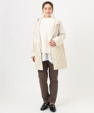 OLLLA16089 eur3(エウルキューブ) 【シリーズ累計販売2万枚！/大きいサイズ】さらさらストレッチ裏起毛テーパードパンツ モカ(84)