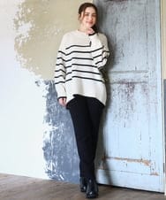 OLLLA16089 eur3(エウルキューブ) 【シリーズ累計販売2万枚！/大きいサイズ】さらさらストレッチ裏起毛テーパードパンツ ブラック(94)