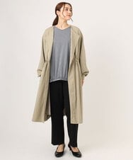 OLLLA19139 eur3(エウルキューブ) 【大きいサイズ/11号サイズあり】カットジョーゼットテーパードパンツ ブラック(94)