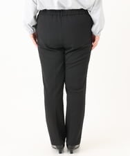 OLLLA19139 eur3(エウルキューブ) 【大きいサイズ/11号サイズあり】カットジョーゼットテーパードパンツ ブラック(94)