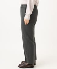 OLLLD17099 eur3(エウルキューブ) 【大きいサイズ/洗える/裏起毛】センタープレスストレートパンツ ダークグレー