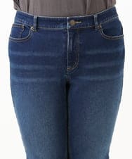 OLLLD21099 eur3(エウルキューブ) 【大きいサイズ/裏起毛】ゆるフィットデニム ネイビー