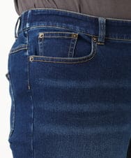 OLLLD21099 eur3(エウルキューブ) 【大きいサイズ/裏起毛】ゆるフィットデニム ネイビー