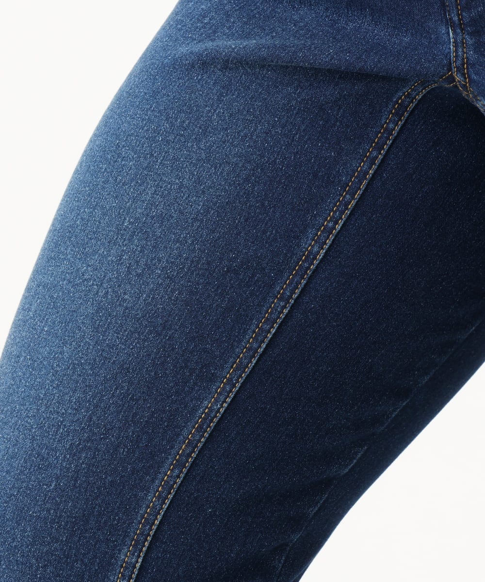 OLLLD21099 eur3(エウルキューブ) 【大きいサイズ/裏起毛】ゆるフィットデニム ネイビー