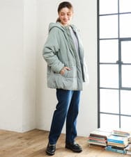 OLLLD21099 eur3(エウルキューブ) 【大きいサイズ/裏起毛】ゆるフィットデニム ネイビー
