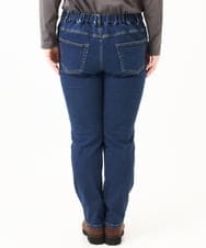 OLLLD21099 eur3(エウルキューブ) 【大きいサイズ/裏起毛】ゆるフィットデニム ネイビー