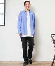OLLLD21099 eur3(エウルキューブ) 【大きいサイズ/裏起毛】ゆるフィットデニム ブラック